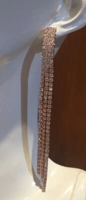 Coppia di orecchini rose gold per lobi forati Soleil tennis con zirconi 0131 - Immagine 1 di 4