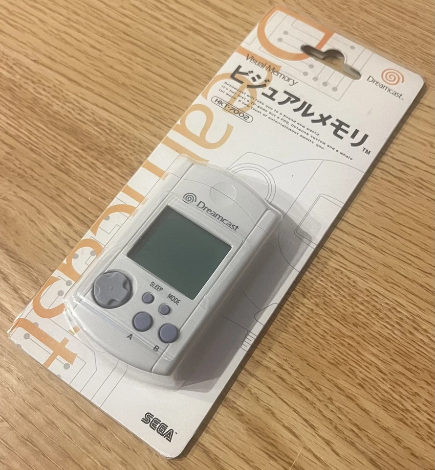 Dreamcast Official VISUAL MEMORY only HKT-7000 White No Cap Sega VMU dc d362