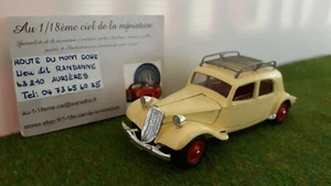 CITROËN TRACTION 15 CV SIX crème galerie 1/43 VEREM voiture miniature collection - Picture 1 of 5