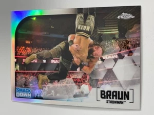 Topps Chrome Wwe Wrestling 2020 Trading Card Rifrattore Braun Strowman - Foto 1 di 1