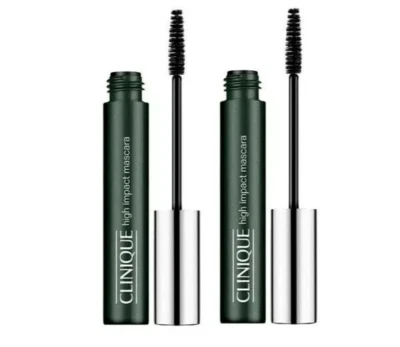 Lot of 2 Clinique High Impact Mascara 01 Black 0.28 oz/7ml Full Size NEW - Image 1 of 2