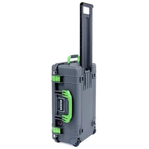 Charcoal & Lime Green Pelican 1535 Air Case. Mit Schaumstoff.  Mit Rädern. - Bild 1 von 4