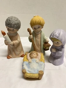 Homco Christmas Nativity Set #5602 Porcelain Figurines Vintage ( Missing Lamb ) - Bild 1 von 8