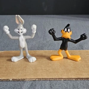 1991 Daffy Duck & Bugs 2.75" McDonald's Super Hero Figure Looney Tunes Toons - Picture 1 of 6