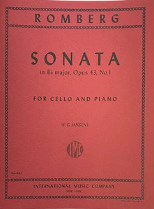 ROMBERG: SONATA en BB mayor, op. 43, no. 1 para violonchelo y piano (IMC #681) - Imagen 1 de 1