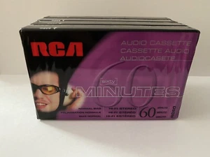 RCA 60 Minute Cassette Tape Hi-Fi Stero Audio Cassettes 4 Blank Tapes Sealed - Picture 1 of 4