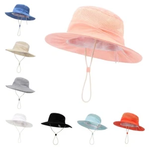 Children Boy Girl Mesh Summer Bucket Hat Breathable Quick Dry Sun Protection Cap - Picture 1 of 13