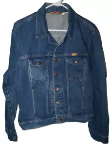 Rustler Medium Wash Blue Collared LS Denim Jacket Size L Men's - Picture 1 of 4