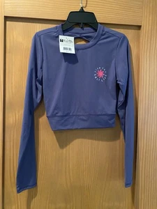 Salt Life Damen Stahlblau Langarm Rashguard Crop Top SLX (Drifit) Neu mit Etikett S - Bild 1 von 3