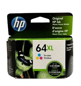 Cartucho de tinta original HP 64XL de alto rendimiento tricolor (N9J91AN) caducidad 07/2023 - Imagen 1 de 3
