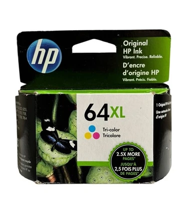 Cartucho de tinta original HP 64XL de alto rendimiento tricolor (N9J91AN) caducidad 07/2023 Foto 1 de 3