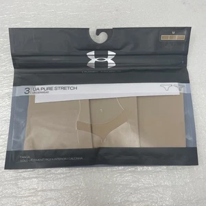 Tanga Under Armour Pure Stretch (paquete de 3) para mujer - desnuda nueva talla pequeña - sin líneas - Imagen 1 de 6