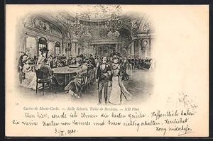 CPA Monte-Carlo, Casino, Salle Smit, Table de Roulette 1900 - Picture 1 of 2
