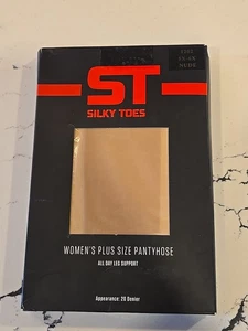 Silky Toes Plus Size Strumpfhosen 5X-6X Nude NEU Versiegelt 2er Pack - Bild 1 von 5