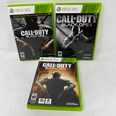 Xbox 360 Call Of Duty PAQUETE Black Ops 1 2 3 - FUNDAS NUEVAS - PROBADAS Foto 1 de 2