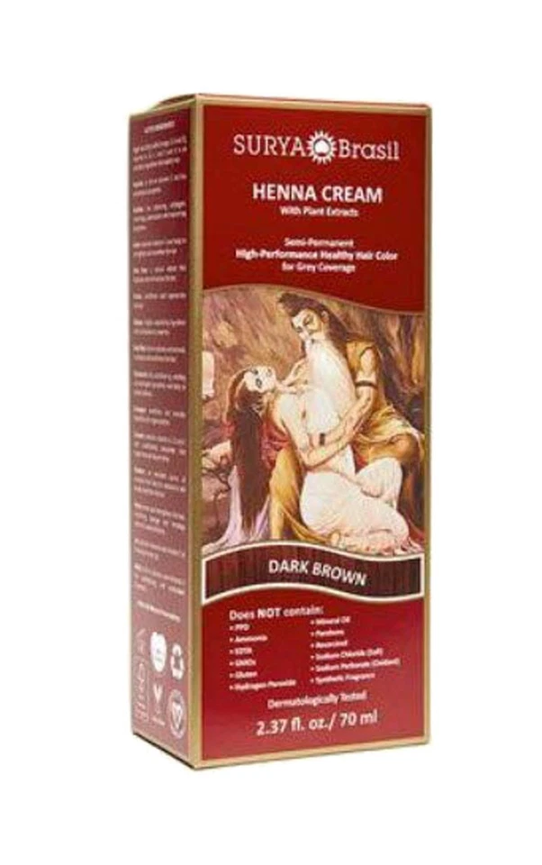 Crema marrón oscuro de henna Surya 2,31 OZ Pack de 4 Foto 1 de 2