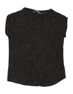 MOUNTAIN WAREHOUSE Womens T-Shirt Top UK 10 Small Black Flecked AX07 - Picture 1 of 3