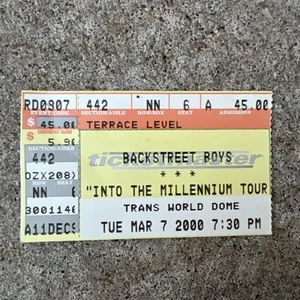Backstreet Boys Into the Millenium Tour Ticket Stub 3-7-2000 - Picture 1 of 1