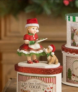Bethany Lowe Christmas Cookie Caroline With Bull Dog Puppy TD2136 Free Shipping - Picture 1 of 3