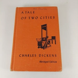 A Tale of Two Cities Abridged Edition Charles Dickens 1950 Illustrated HC  - Picture 1 of 14