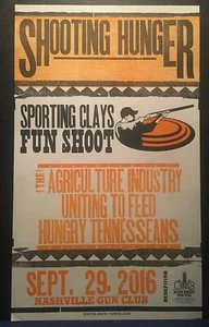 Póster impreso Hatch Show Nashville Gun Club Shooting Hunger 2016 Fun Shoot - Imagen 1 de 1