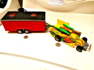 Remolque de carreras y modelo de coche MIKE ILES Dirt Track Racer construido a mano - Imagen 1 de 7