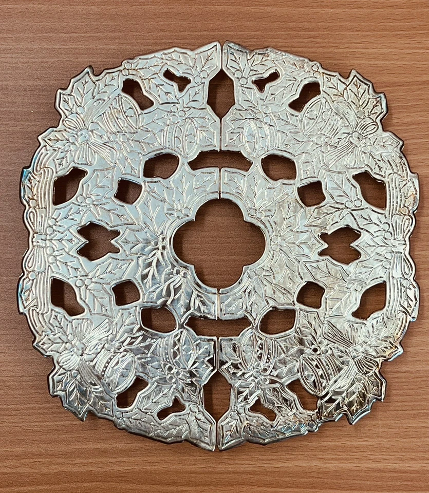 Vintage Footed Silverplate Expandable Trivet By  “HOLIDAY HOME ACCENTS” #193721 - Image 1 of 4