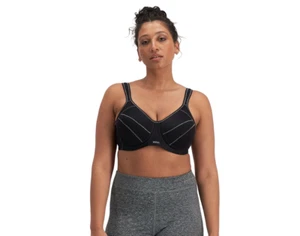 Berlei Curves Underwire Full Support Sports Bra Black - Picture 1 of 6