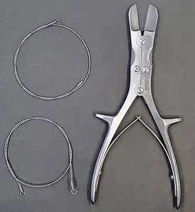 M/S Zwan Impex Manufactured Dubble Action 24cm Bone Cutter W/2Pcs Gigli Saw Wire - Picture 1 of 11