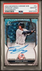 2023 Bowman Chrome Spencer Jones Mega Box Mojo Autograph PSA 10 Yankees #SJ 🔥 - Picture 1 of 2
