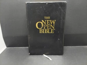The New Open Bible NKJV Black Bonded Leather - Foto 1 di 6