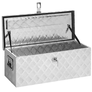 Skrzynia dyszla Skrzynia do przechowywania Dyszel Aluminiowe pudełko Blacha ryflowa Przyczepa Przyczepa kempingowa 760x320 mm - Zdjęcie 1 z 6