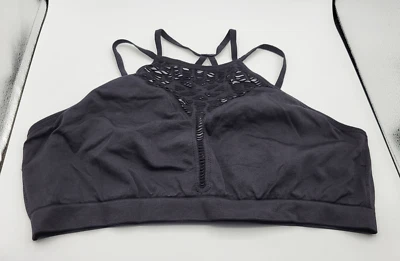 Shaper Bralette Bra Size 2XL-3XL Black Wireless with Mesh Design Pattern - Image 1 of 4