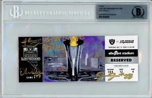 Las Vegas Raiders 2020 1st Season Waller Jacobs Ingold Signed Ticket BAS COA LAC - Picture 1 of 2