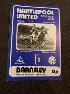 1978 Hartlepool United V Barnsley Programme - Picture 1 of 3