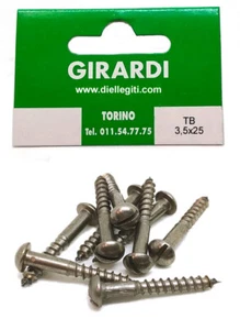 VITE A LEGNO IN FERRO GREZZO TESTA BOMBATA A TAGLIO DIN 96 mm3,5x25 - Foto 1 di 1