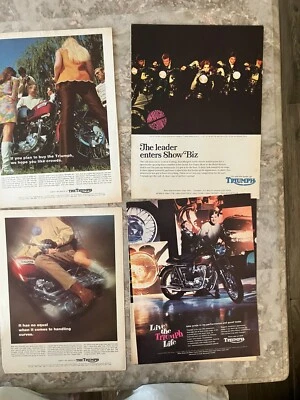 1969 Triumph Motorcycle Bonneville Daytona bike*Lot of 4*Ready to Display*ad Foto 1 de 4