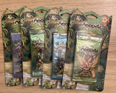 WOTC Neopets TCG Mystery Island Sealed Blister Pack Art Set (4 packs) - Image 1 of 3
