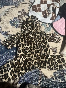 Dog Designer Jumpsuit Leopard Warm Hoodie S 10 - Picture 1 of 5