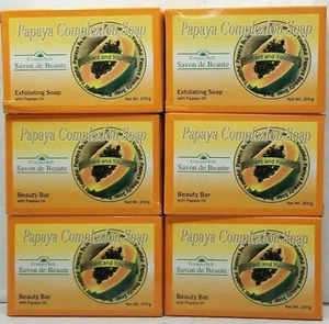 LOTE DE 6 NUEVOS JABONES EXFOLIANTES DE TEZ DE PAPAYA 200g) CADA UNO CON ACEITE DE PAPAYA - Imagen 1 de 1