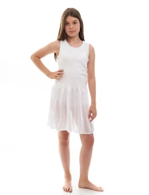 Rossette Sleeveless Full Slip for Girls - Cling Free - Cotton / Nylon Material … - Image 1 of 2