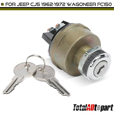 Cilindro de bloqueo de encendido Zamak 5 con 2 llaves para Jeep CJ3 1962-1966 Wagoneer FC150 Foto 1 de 4