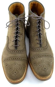 NEW Allen Edmonds "HAMILTON CAP-TOE" WEATHERPROOF Boots 9.5 D BROWN Suede(585N) - Picture 1 of 11