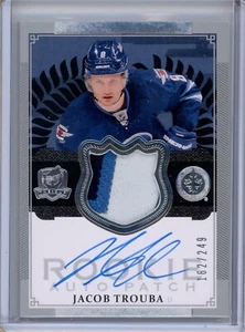 2013-14 The Cup Jacob Trouba RC Rookie Autograph Patch (3xColor) - Picture 1 of 18