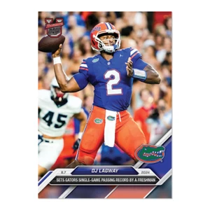 2024 TOPPS BOWMNA U NOW #7 DJ LAGWAY - SETS GATORS SINGLE GAME PASSING RECORD - Picture 1 of 2