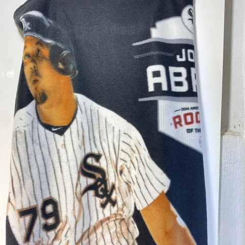 The CHICAGO WHITE SOX Baseball Jose Abreu SGA 7/17/15 NEW Fleece ROTY Blanket 72 Cover