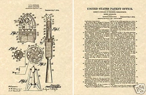 ROBERT GODDARD ROCKET Patente Artística de EE. UU. ¡LISTO PARA ENMARCAR!! Casi nuevo Space 1919 vintage - Imagen 1 de 1
