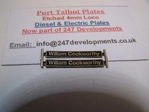 4mm Scale Etch Plate 37 207 / 37 675 William Cookworthy (black) - Picture 1 of 1