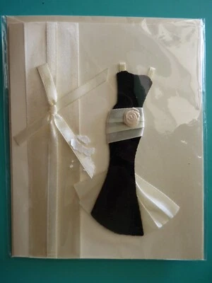 Any Occasion Greeting Card For Anyone Fabric Embellished Elegant Evening Gown - Image 1 of 2