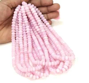 Beautiful Light Mauve Pink Opal Smooth rondelle shape Beads,7-10mm Pink Opal smo - Picture 1 of 9
